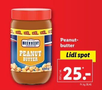 Lidl Mcennedy peanutbutter tilbud