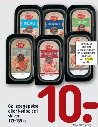 REMA 1000 Gøl sønderjysk spegepølse tilbud