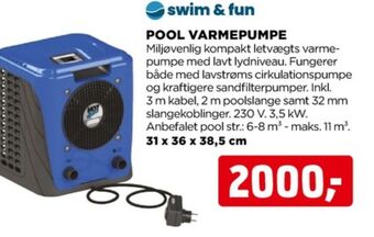 Swim & fun varmepumpe