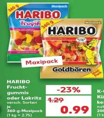 Kaufland Haribo Frucht gummis oder Lakritz tilbud