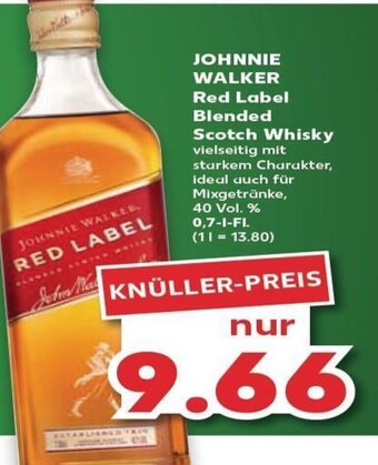Kaufland DE Johnnie Walker Red Label Blended Scotch Whisky tilbud