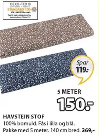 JYSK Havstein Stof tilbud