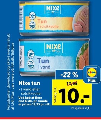 Lidl Nixe tun tilbud