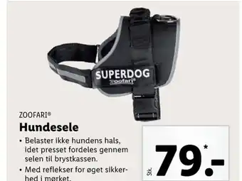 Lidl Zoofari Hundesele tilbud