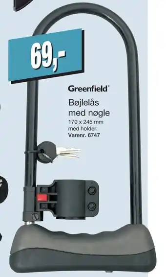 Harald Nyborg Greenfield Bøjlelås med nøgle tilbud