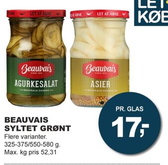 Let-Køb Beauvais asier syltet tilbud