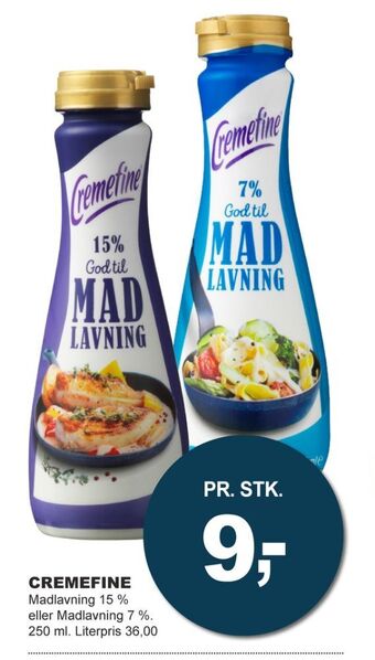 Let-Køb Cremefine madlavningsfløde 7 % tilbud