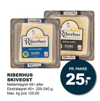 Let-Køb Riberhus skiveost tilbud