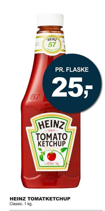 Let-Køb Heinz tomatketchup tilbud