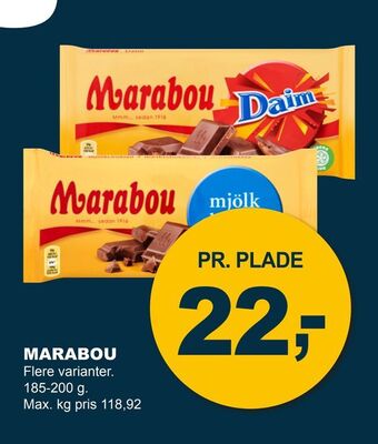 Let-Køb Marabou tilbud