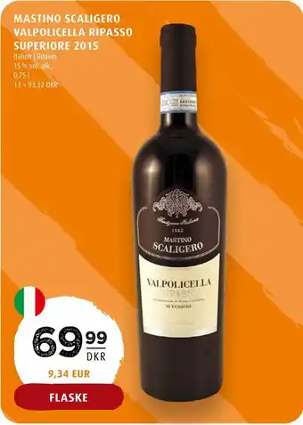 Scandinavian Park Mastino scaligero valpolicella ripasso superiore 2015 tilbud