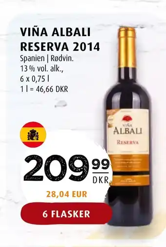 Scandinavian Park Viña albali reserva 2014 tilbud