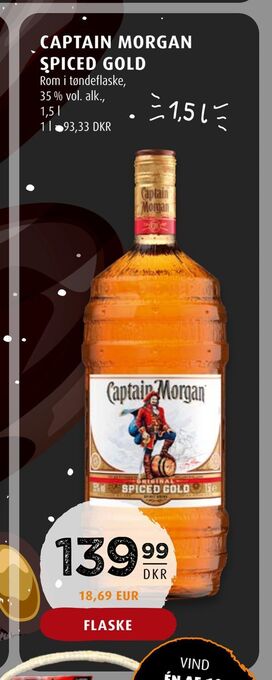 Scandinavian Park Captain morgan spiced gold tilbud