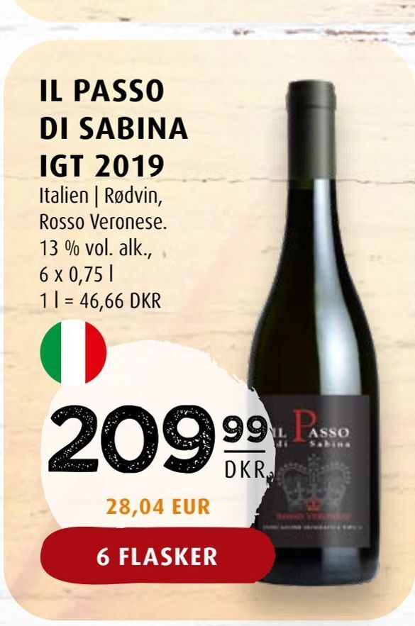 Scandinavian Park Il passo di sabina igt 2019 tilbud