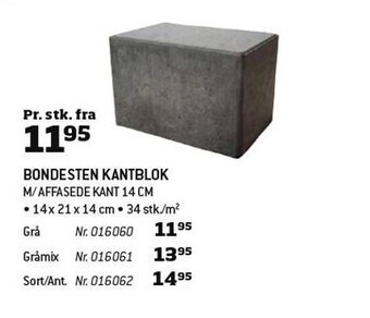 Bygma Bondesten kantblok tilbud