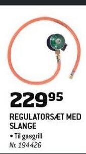 Regulatorsæt med slange