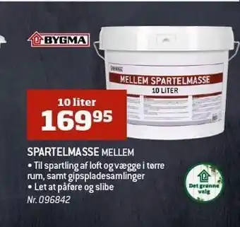 Bygma Spartelmasse tilbud