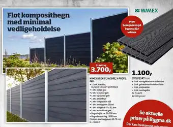Bygma Wimex hegn glyngøre, v-profil tilbud
