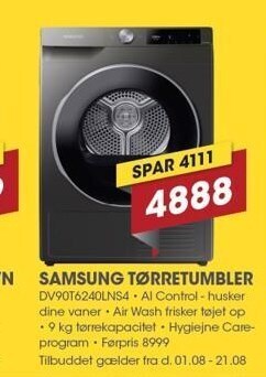 Punkt1 Samsung tørretumbler tilbud