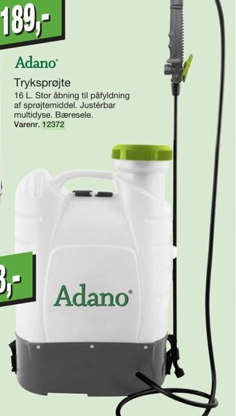 Harald Nyborg Adano Rygsprøjte Genopladelig tilbud