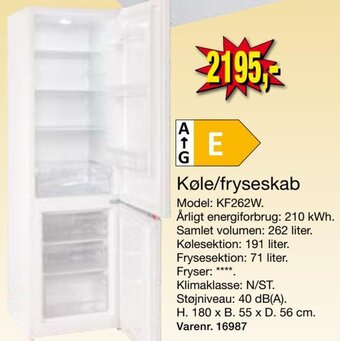 Køle/fryseskab
