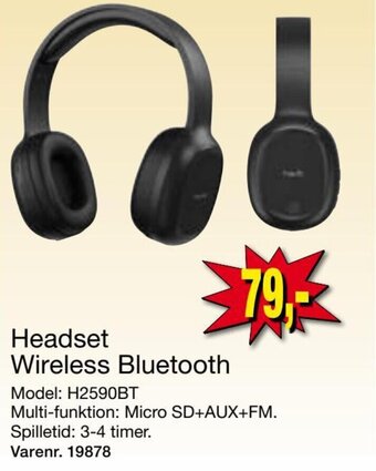 Headset wireless bluetooth
