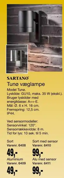 Harald Nyborg Tunø væglampe tilbud