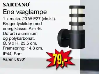 Harald Nyborg Enø væglampe tilbud
