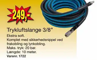 Harald Nyborg Trykluftslange 3/8" tilbud