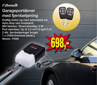 Harald Nyborg Garageportåbner med fjernbetjening tilbud