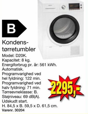Harald Nyborg Kondens-tørretumbler tilbud