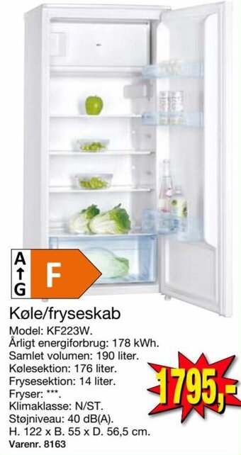 Harald Nyborg Køle/fryseskab tilbud