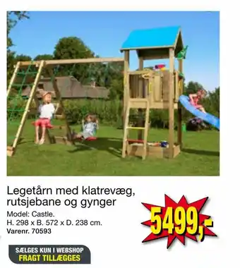Legetårn med klatrevæg