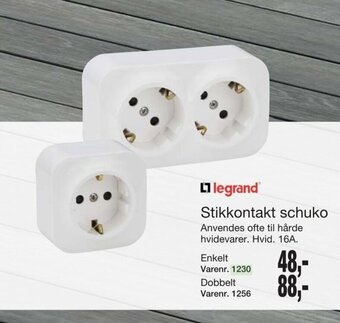 Harald Nyborg Stikkontakt schuko tilbud