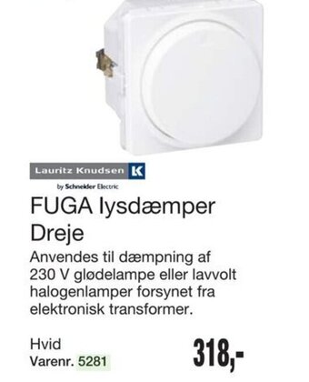 Harald Nyborg FUGA lysdæmper dreje tilbud