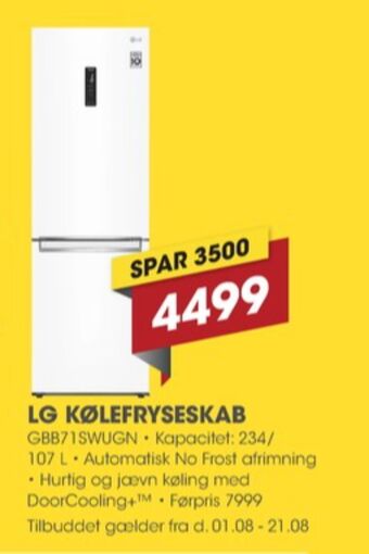 Punkt1 Lg køle/fryseskab tilbud