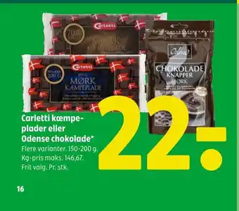 Coop 365 Carletti kæmpe plader eller odense chokolade tilbud