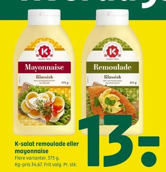 K-salat remoulade eller mayonnaise