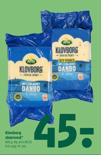 Coop 365 Klovborg skæreost tilbud