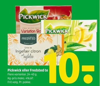 Coop 365 Pickwick eller fredsted te tilbud