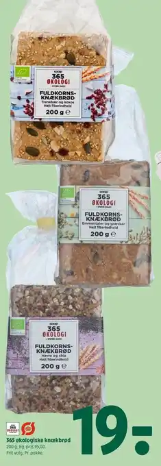 Coop 365 365 økologiske knækbrød tilbud