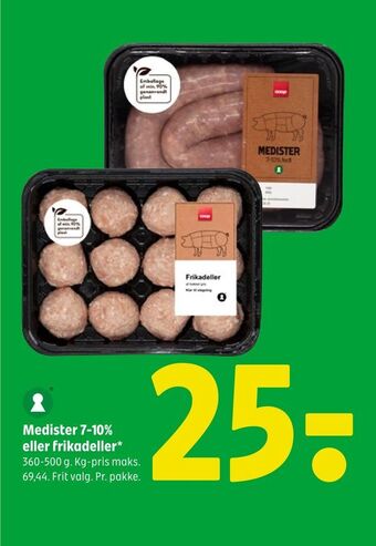 Medister 7-10% eller frikadeller