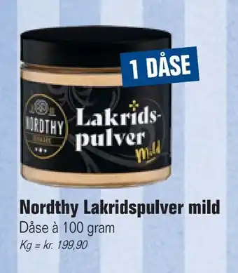 Otto Duborg Nordthy lakridspulver mild tilbud