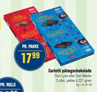 Otto Duborg Carletti pålægschokolade tilbud