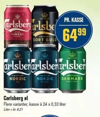 Otto Duborg Carlsberg øl - 24 x 0,33 l tilbud