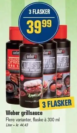 Otto Duborg Weber grillsauce 3 fl. tilbud
