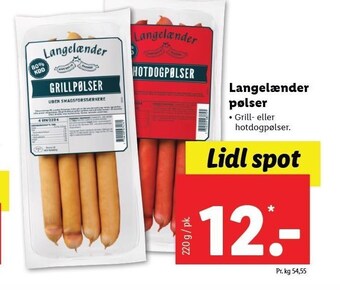 Lidl Langelænder pølser tilbud
