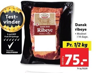 Lidl Dansk ribeye tilbud