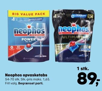Kvickly Neophos opvasketabs tilbud