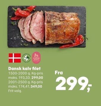 Kvickly Dansk kalv filet tilbud